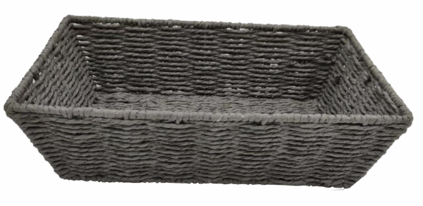Grey Paper Rope Deep Tray - Large